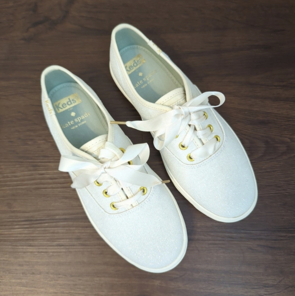 NWOT Sparkly Keds x Kate Spade new york dress fashion sneakers sparkle lace ups